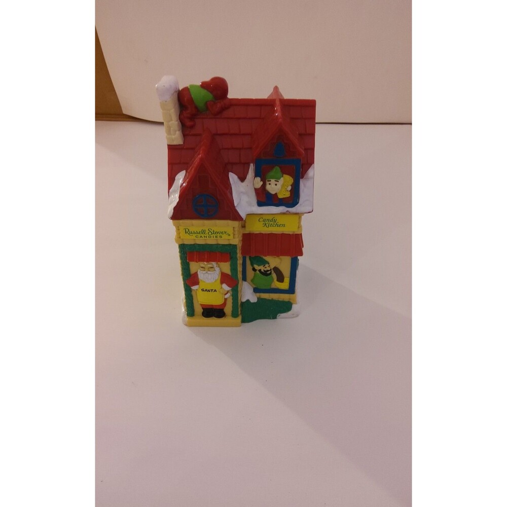 1996 Russell Stover House Coin Bank Christmas Santa Elves Candy Kitchen
